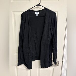 Old Navy 2X Women’s Black Open Long Sleeve Cardigan